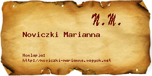 Noviczki Marianna névjegykártya